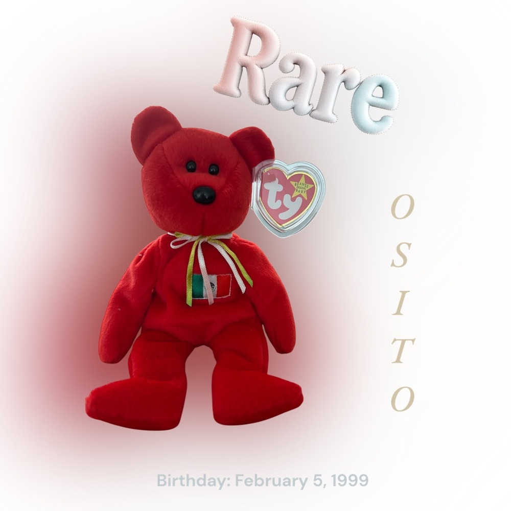 TY Mexican BEANIE BABY Osito (with errors)